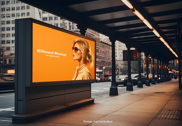 Advertising billboard mockup