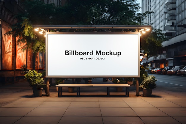 Advertising billboard mockup