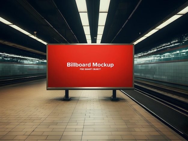 Advertising billboard mockup