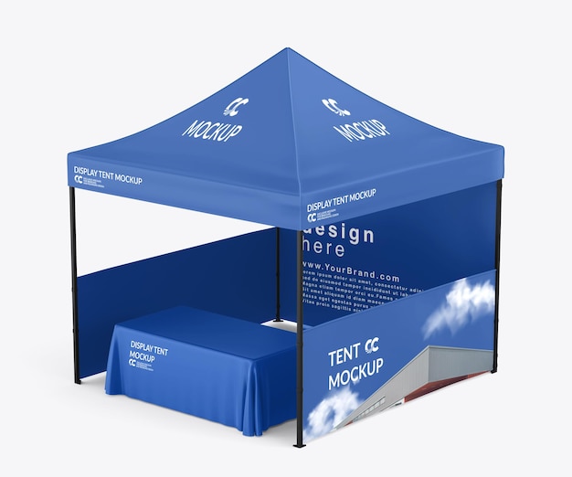 PSD advertising display canopy tent mockup