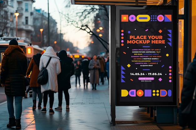 Advertising display mockup design