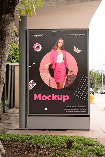 Advertising outdoor display mockup