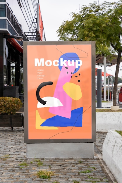 Advertising outdoor display mockup