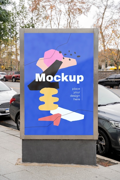 Advertising outdoor display mockup