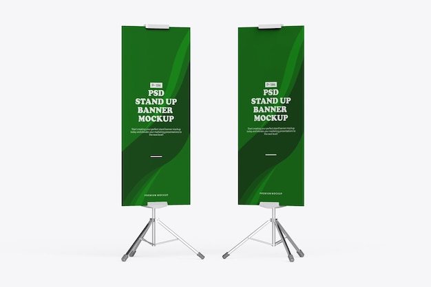 PSD advertising stand banner psd mockup