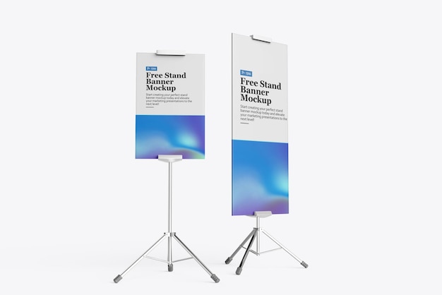 Advertising Stand Banner PSD Mockup