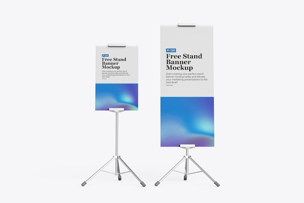 PSD advertising stand banner psd mockup