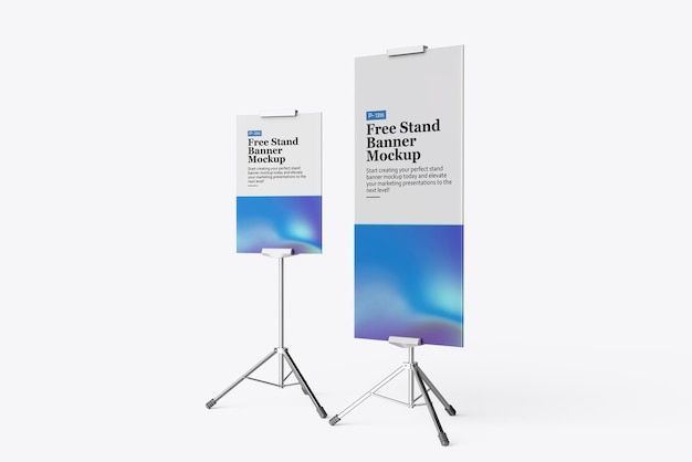 PSD advertising stand banner psd mockup