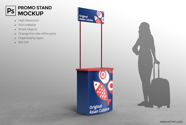 PSD advertising stand mockup design