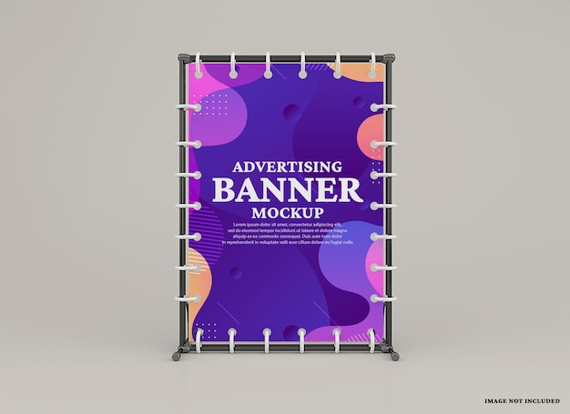 Advertising wall banner mockup