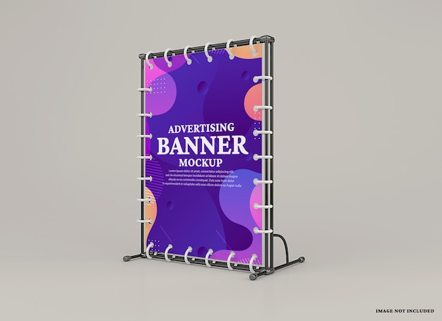 Advertising wall banner mockup