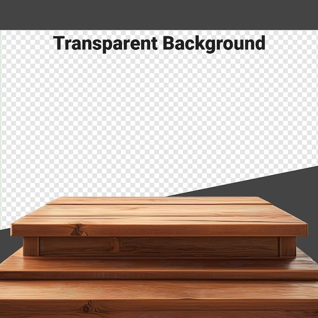 Advertising wooden podium transparent background PNG