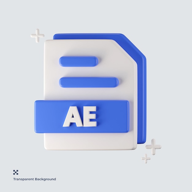 AE file format 3d icon