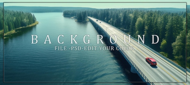 Aerial View of a Bridge Over a Lake