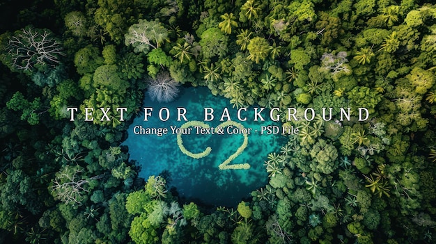 Aerial View of a HeartShaped Lagoon Surrounded by Lush Greenery