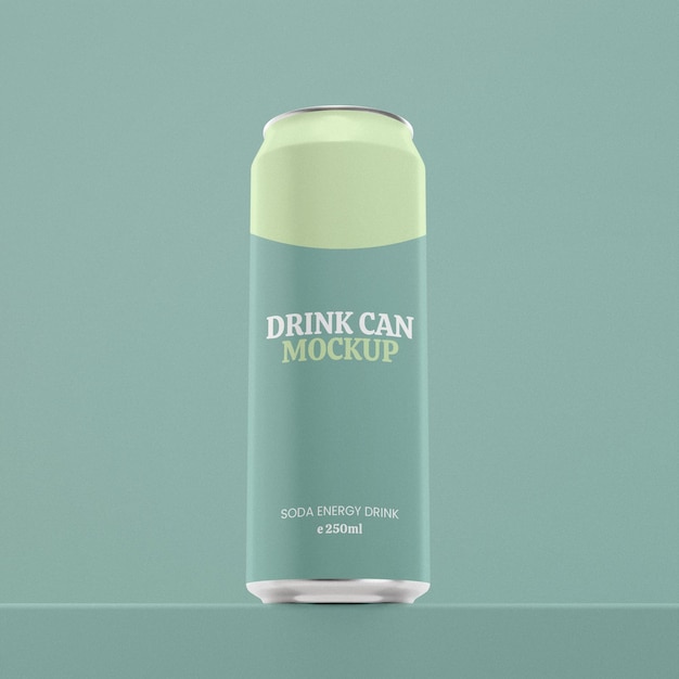 Aesthetic drink can concept mockup