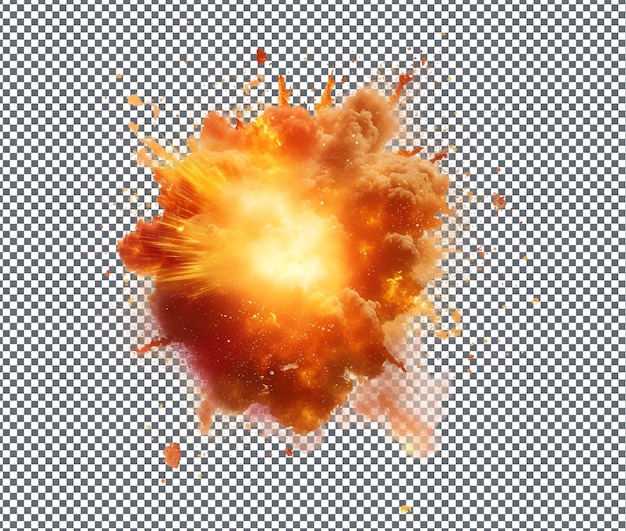 PSD afraid explosion isolated on transparent background