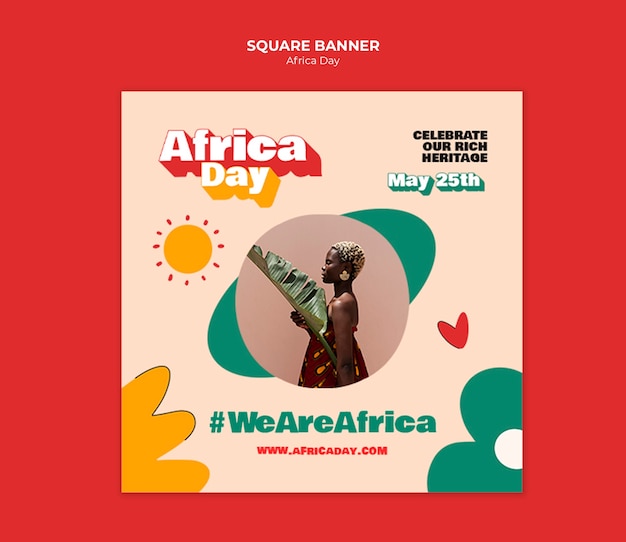 Africa day celebration  banner template