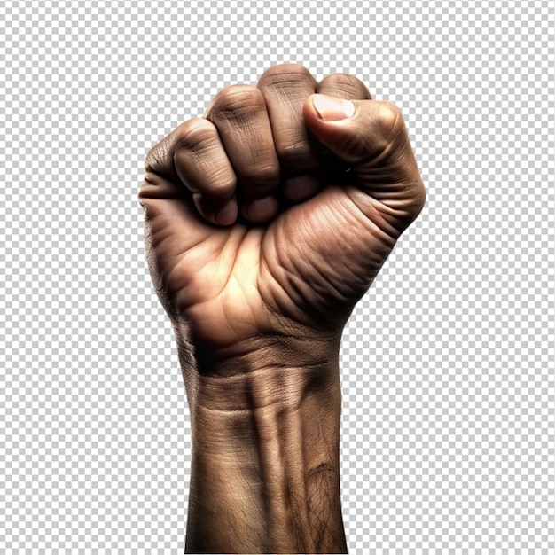 PSD african american hand clenched into a fist