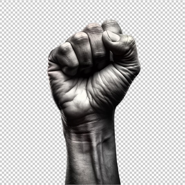 PSD african american hand clenched into a fist