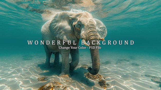 African Elephant Underwater A Moment of Serenity