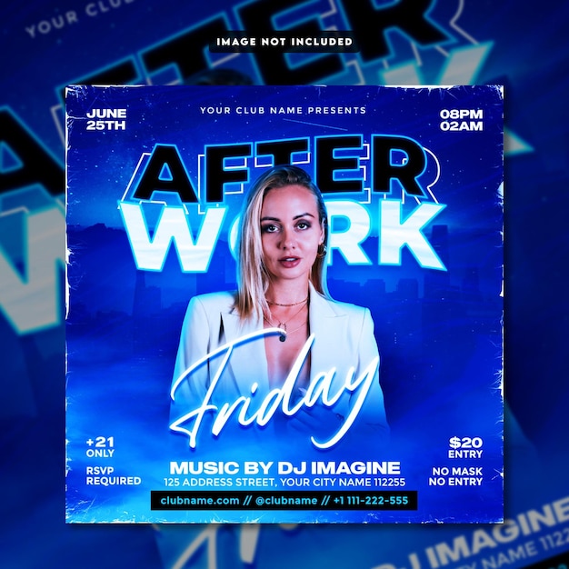 After work friday flyer template