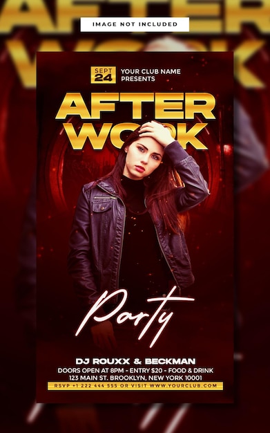 After work party flyer template