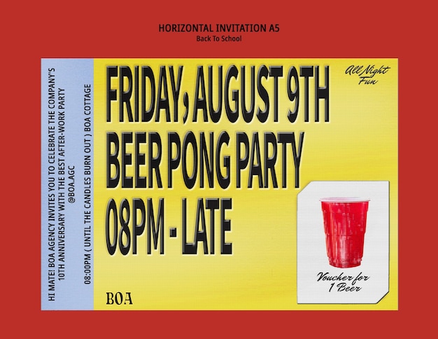 After work party template design