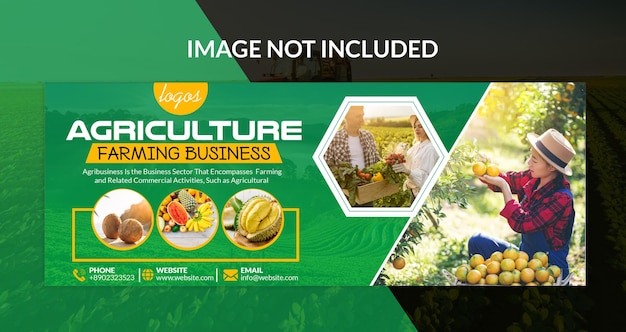 PSD agriculture farming business facebook cover design