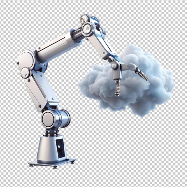 PSD ai cloud concept with robot arm