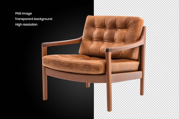 Ai genarated Scandinavian leather chair