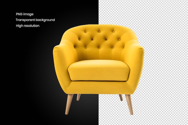 AI genarated Yellow arm chair comfort