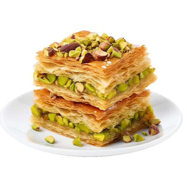 AI generated Baklavas on transparency background PNG