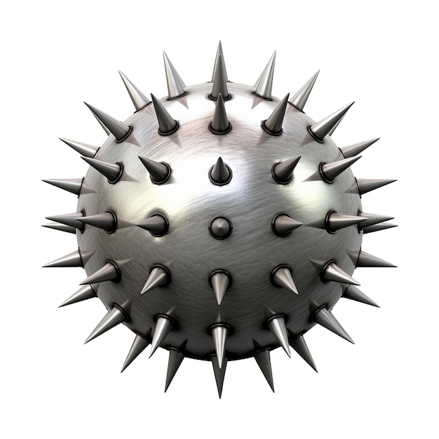 PSD ai generated iron spike ball isolated on transparent background png