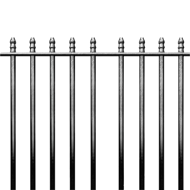 PSD ai generated prison iron bars isolated on transparent background png