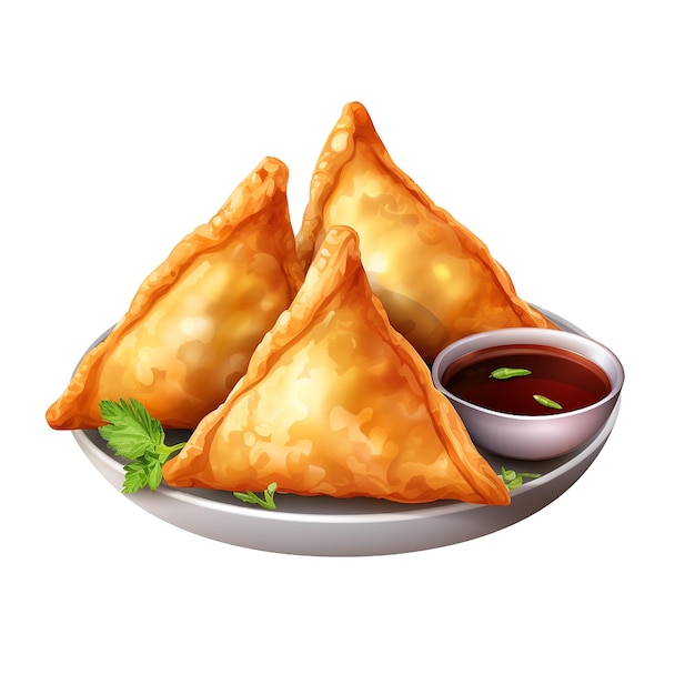 AI generated Samosas dish png isolated on transparent background PNG