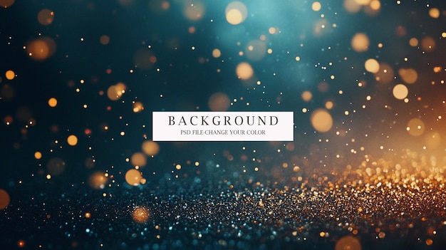 AI generated sparkle blurred golden sparkle bokeh background psd