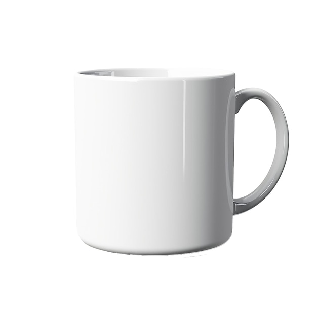 AI generated White mug png isolated on transparent background PNG