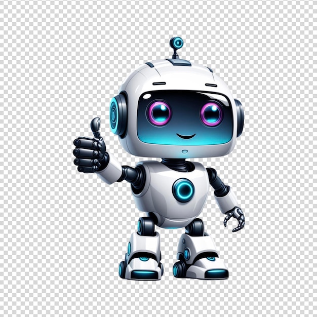 PSD ai robot isolated on transparent background