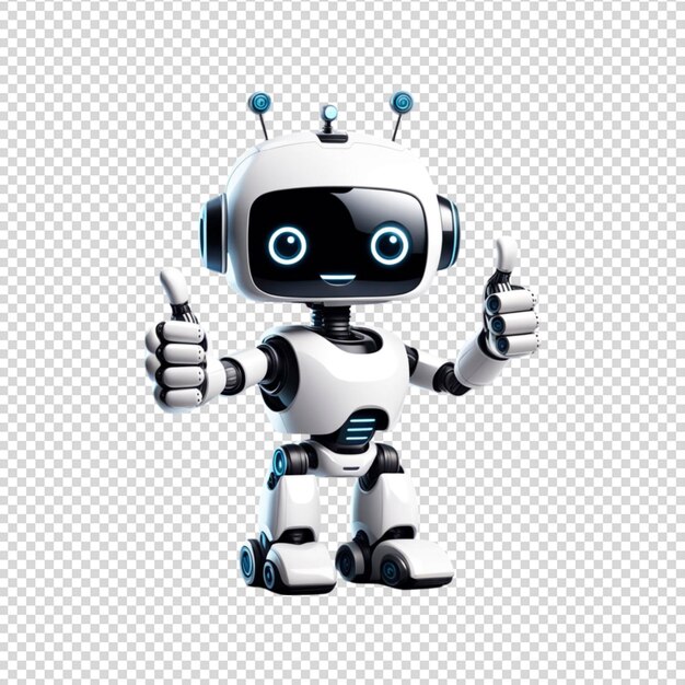 PSD ai robot isolated on transparent background