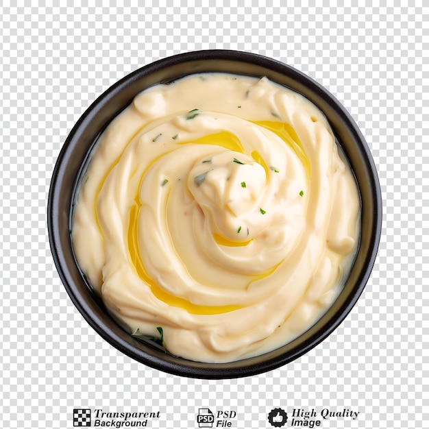 PSD aioli isolated on transparent background