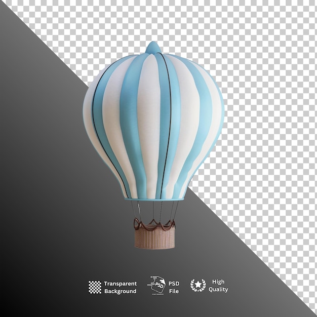 PSD air balloon isolated on transparent background