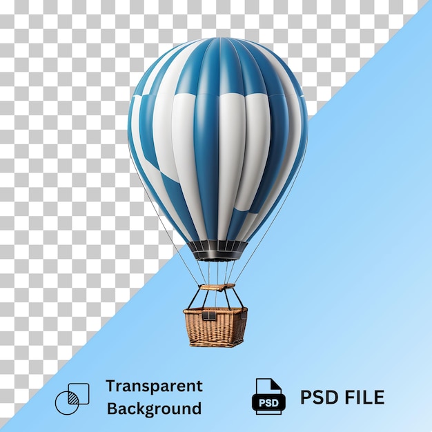 PSD air balloon isolated on transparent background