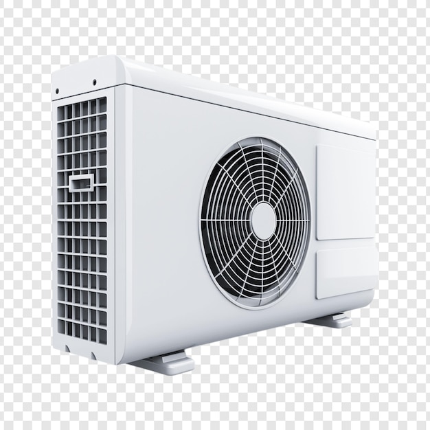 PSD air conditioner isolated on transparent background 3d rendering