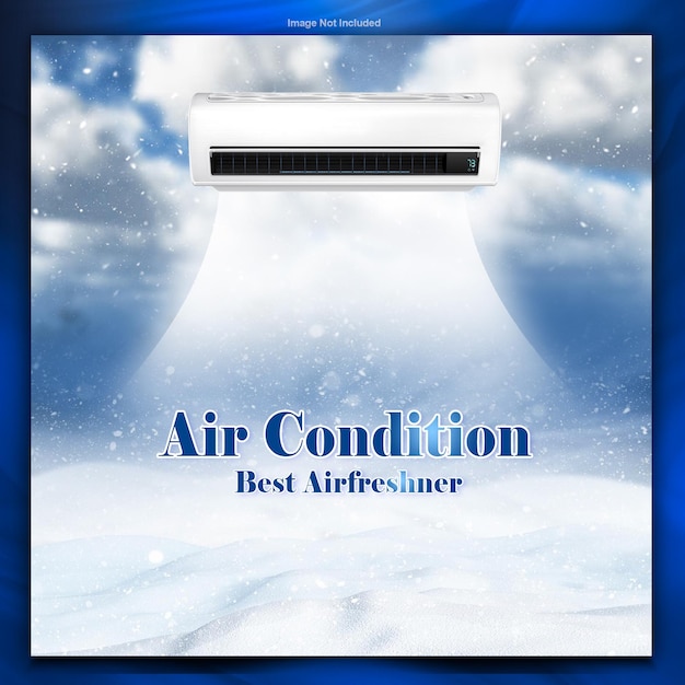 air conditioner sales poster design template