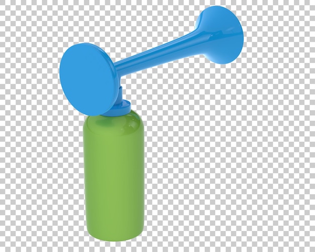 Air horn isolated on transparent background 3d rendering illustration