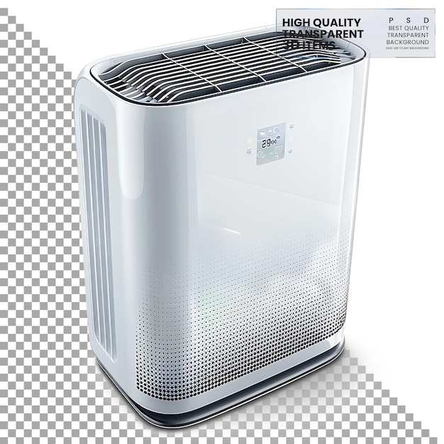 Air Purifier HEPA Air Purifier with Multiple Filters on Transparent Background