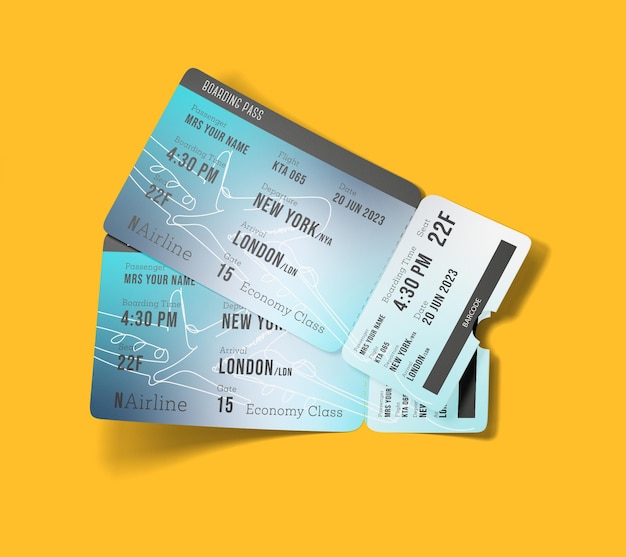 Airline Tickets Mockup