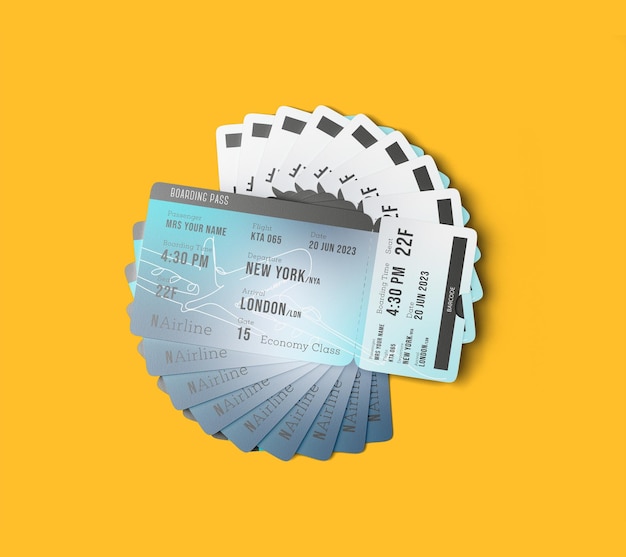 Airline Tickets Mockup