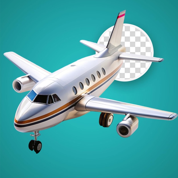 Airplane 3d isolated jet commercial travel airplane